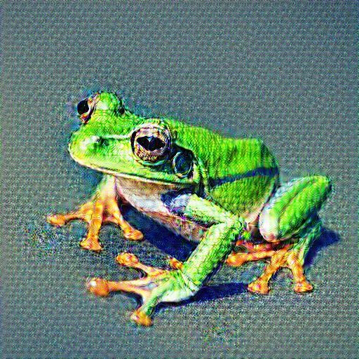 An optimized image of a frog